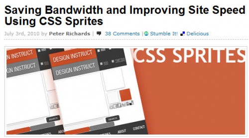saving bandwidth improving site speed using css sprites