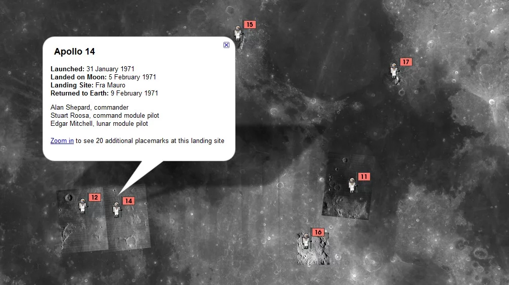 Google moon Google moon
