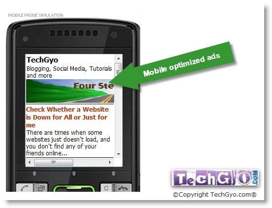 TechGyo.com feedm8 mobile site for ads demo