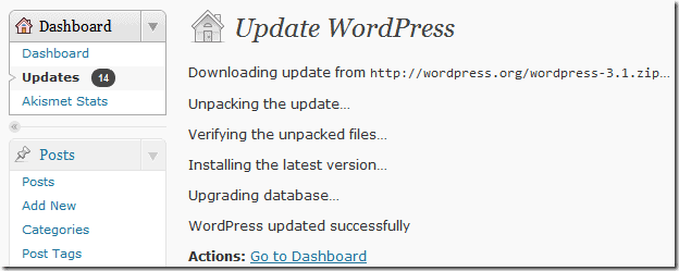 wordpress 3.1 version updates and features