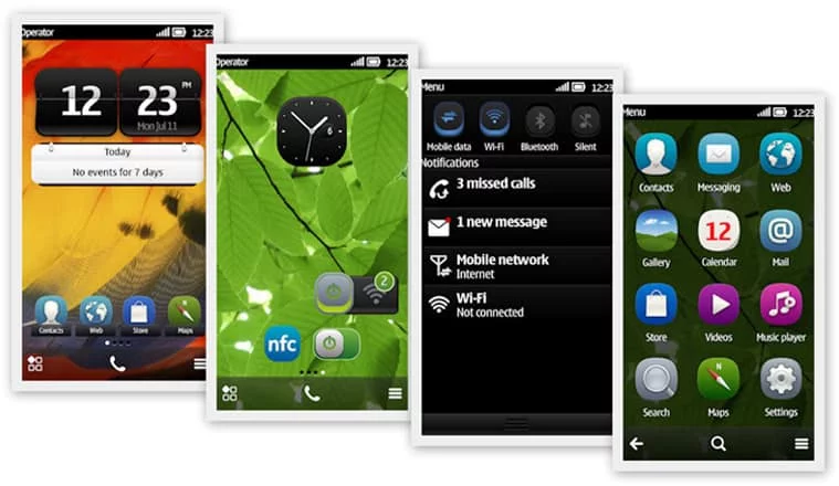 symbian belle user interface
