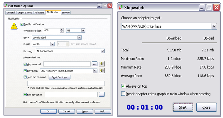 Net Meter-Keep a track on your internet usage 1