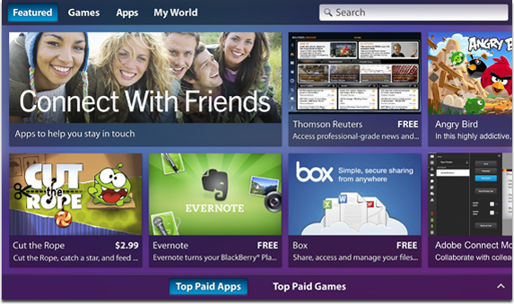 BlackBerry PlayBook Apps