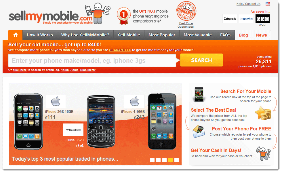 Sell Your Old Mobile for Cash or Vouchers at sellmymobile.com 2
