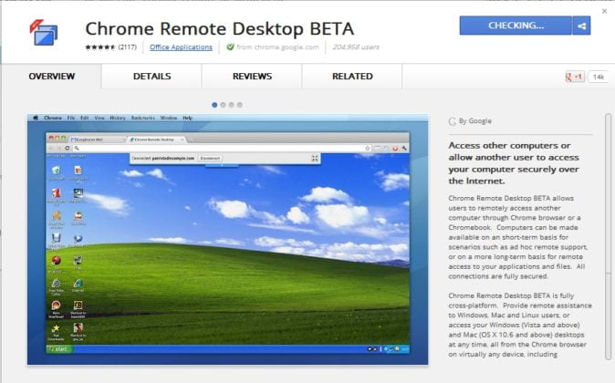 chrome remote desktop host internet not working