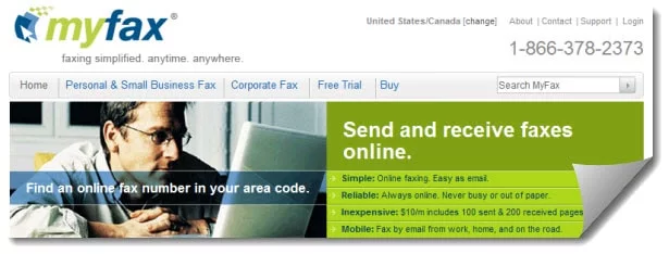 myfax website myfax website screenshot
