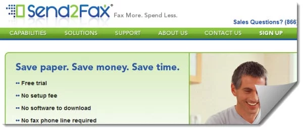 send2fax website online fax service