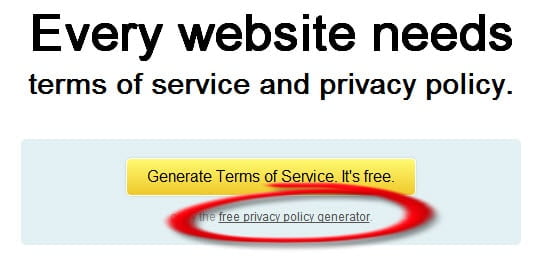 Generate Privacy Policy