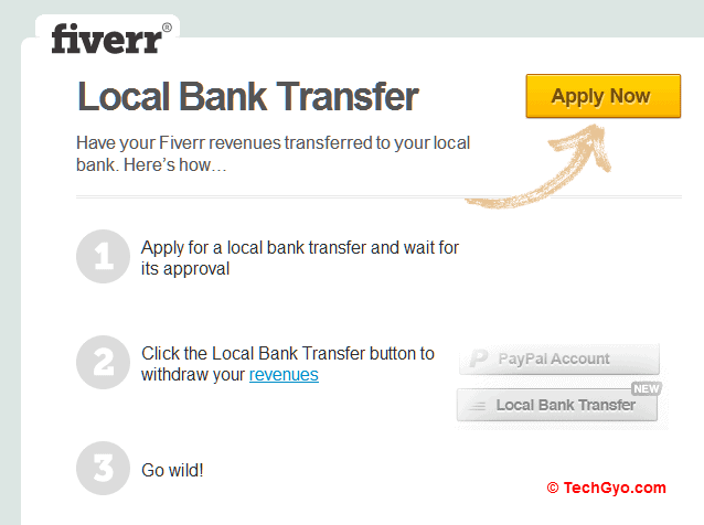 Fiverr Local Bank Transfer