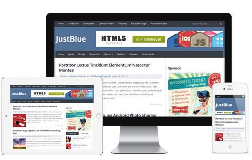 Just blue responsive theme