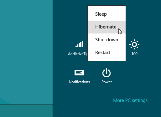 How to enable Hibernation mode in Windows 8 6