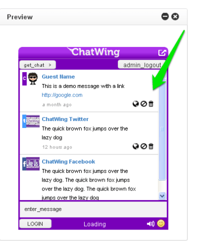Chatwing Live Chat Widget helps increase websites' user engagment. 2
