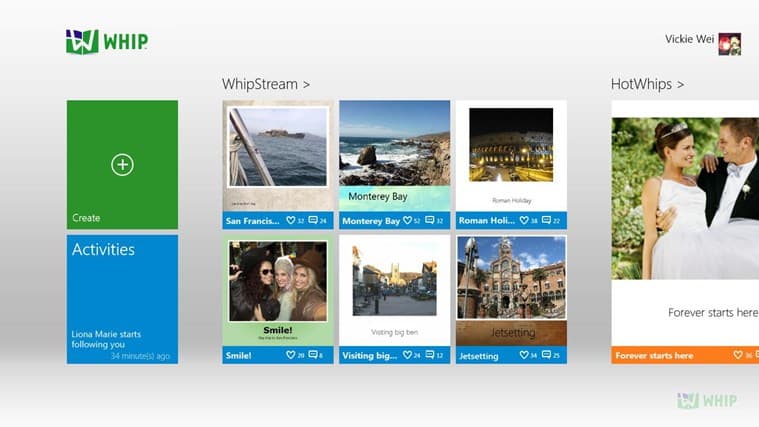 Whip App on Windows 8