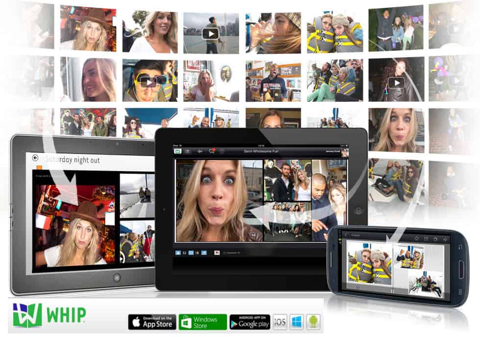 Whip App on iPad, Windows 8 and Android