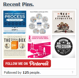 pinterest recent pin widget