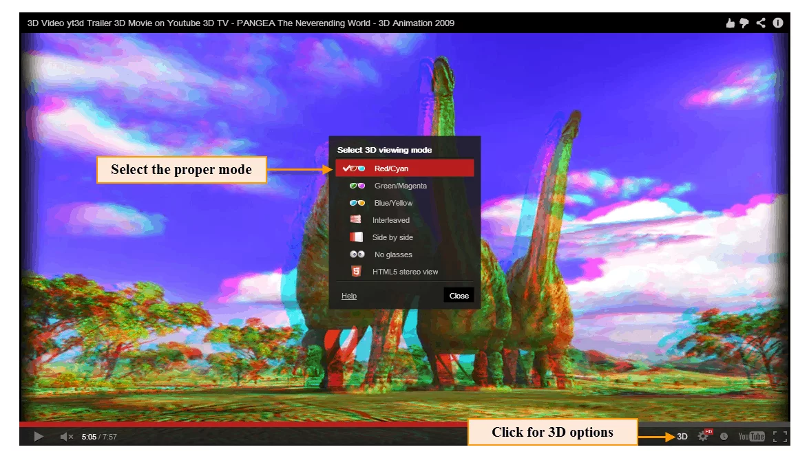 Watching 3D videos on YouTube -Tips and Tricks