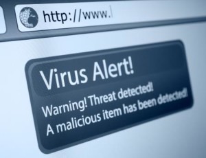 Virus alert warning