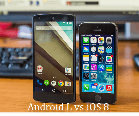 Android  L vs IOS8