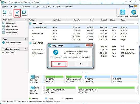 EaseUs Partition Master Professional edition