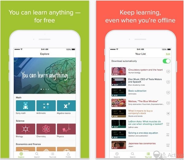 best apps to learn anything online khan academy