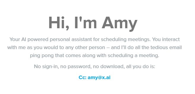 Amy Artificial Intelligence Website