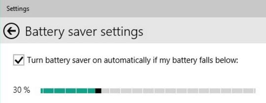  Battery Saver on Windows 10