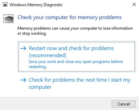 Windows Memory Diagnostic