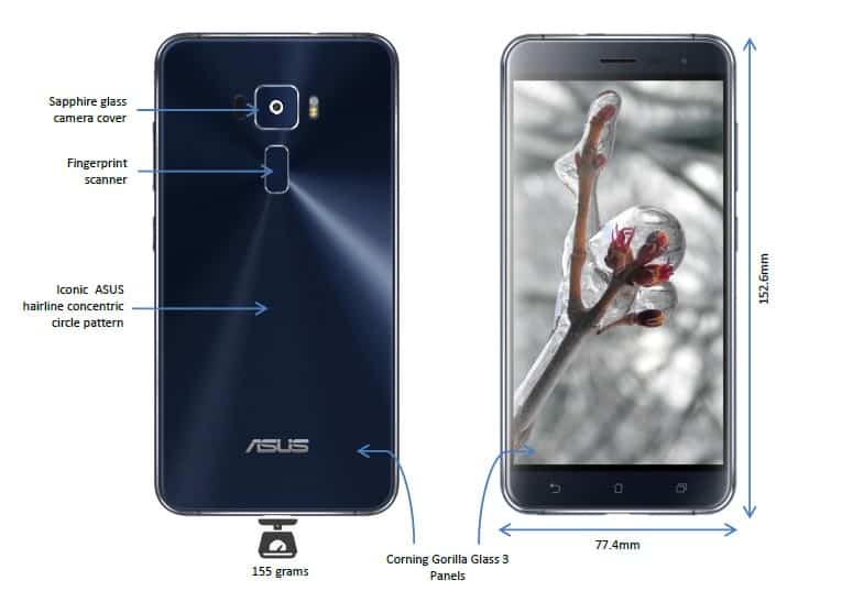 Asus Zenfone 3 Outer Specs