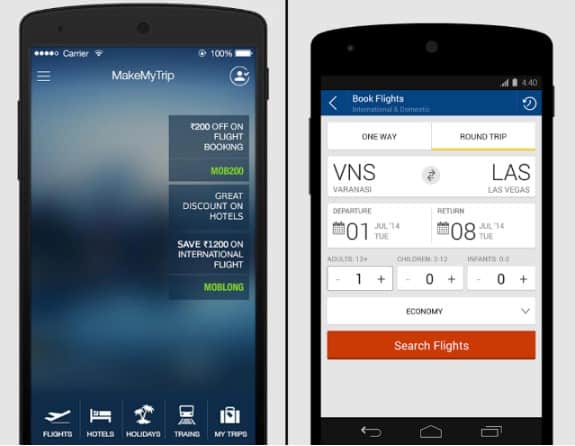 Booking flights via mobile apps for better Traveling