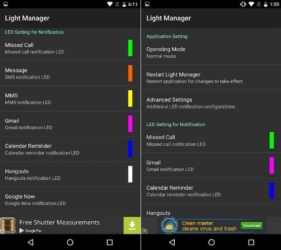 Choosing color on Light Manager LED custumization app