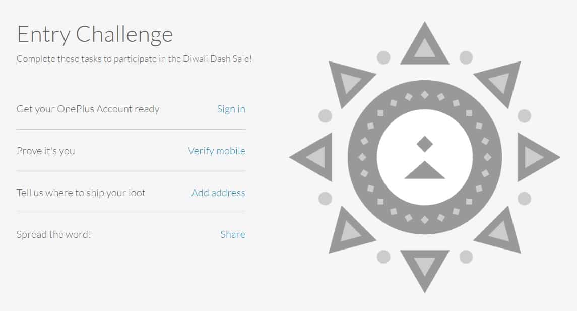 Entry Challenge - OnePlus Diwali Dash Sale