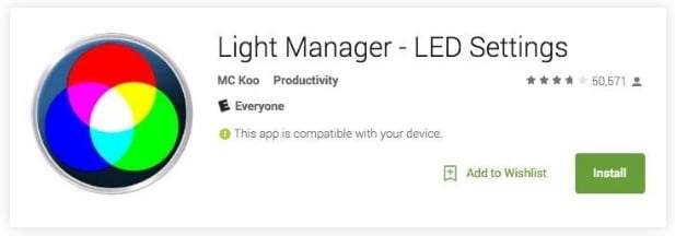 Light Manager LED Configuration App