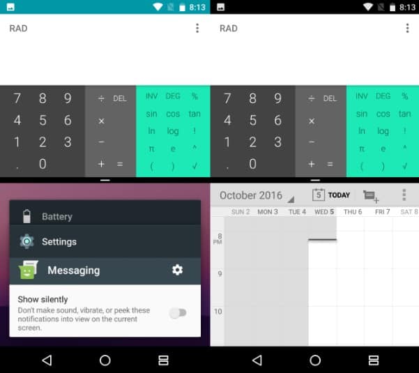 Multi-window feature on Android Nougat