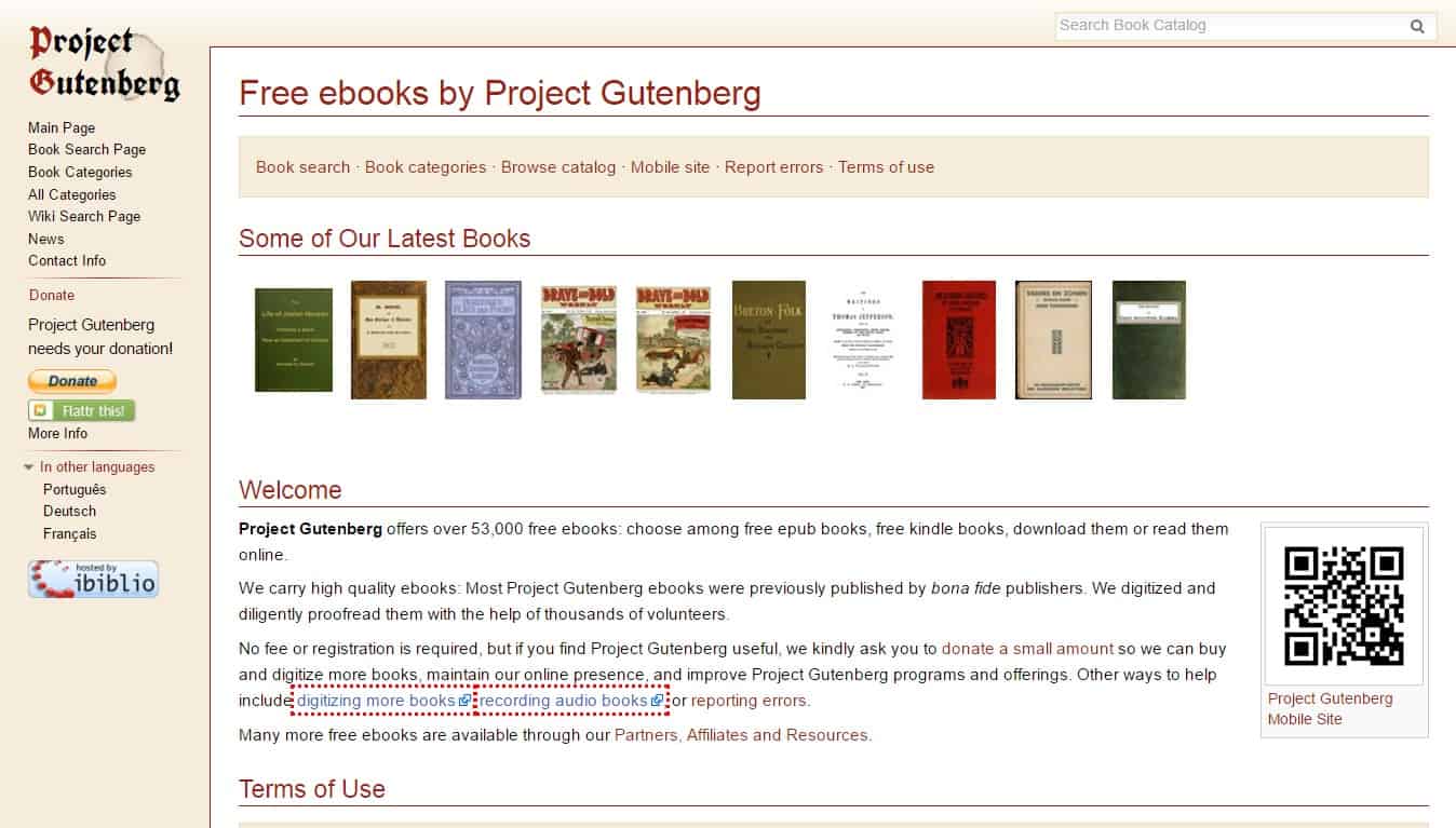 Websites an Avid Reader Must Know - Project gutenberg