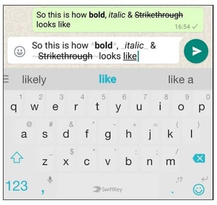 CUSTOMIZE FONT on WHATSAPP