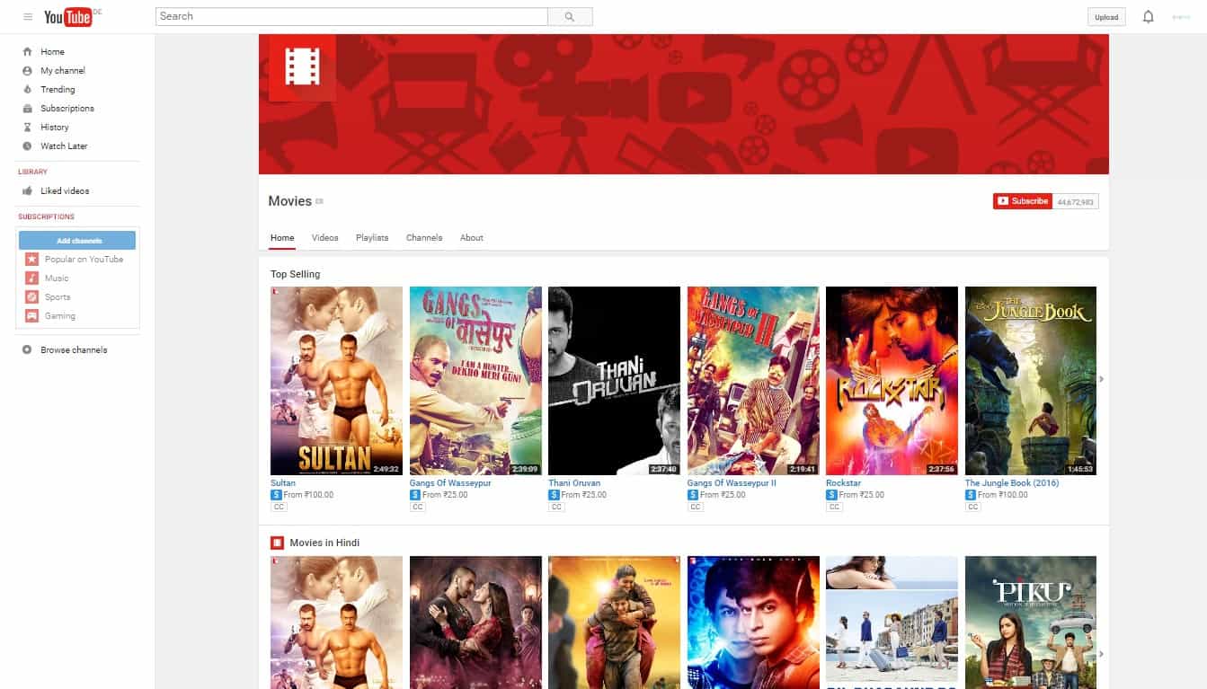 YouTube Movies - The Best Websites on the Internet for Movies