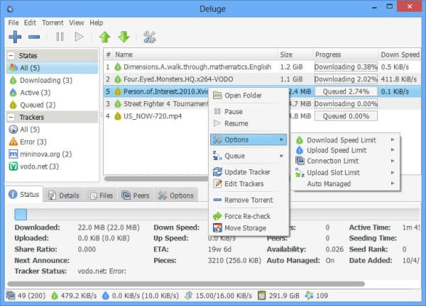 deluge-utorrent alternatives