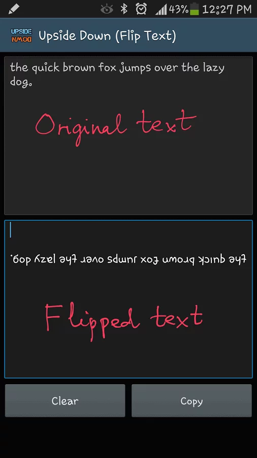 How To Type Upside Down In Android upside-down-text-android-app
