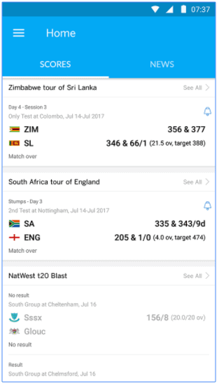 ESPNCricinfo Relaunches the Website and App - A Major Design Revamp 2