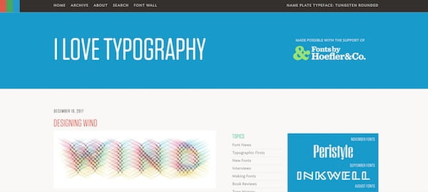 I Love Typography wordpress design