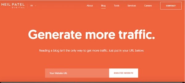 neilpatel minimalistic blog