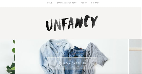 unfancy minimalistic wordpress site