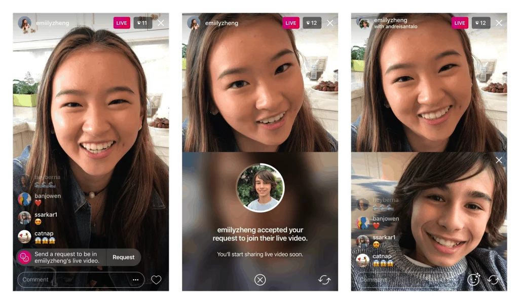 Top 10 Instagram Updates You Wouldn't Want To Miss TechGYO_Broadcasting two people while Live