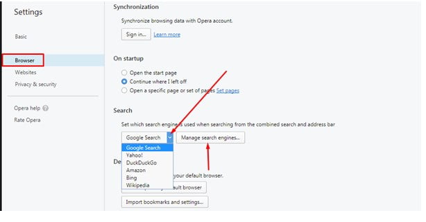 Get your Answer on "How To Change The Default Search Engine In Opera" 3