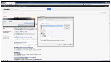 how to change the default search engine in Opera