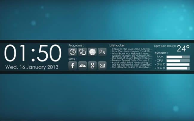 Before Dawn Rainmeter Skin