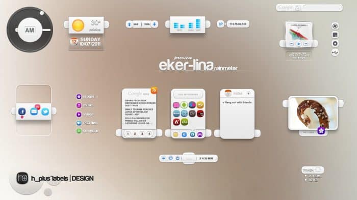 Eker Lina Rainmeter Skin