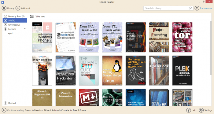 Icecream EPub Reader