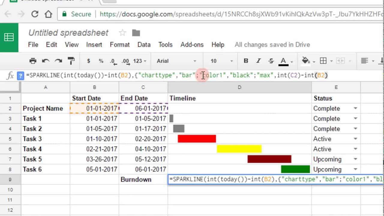 Visualising Time: A Project Management How-To Using Google Sheets 2