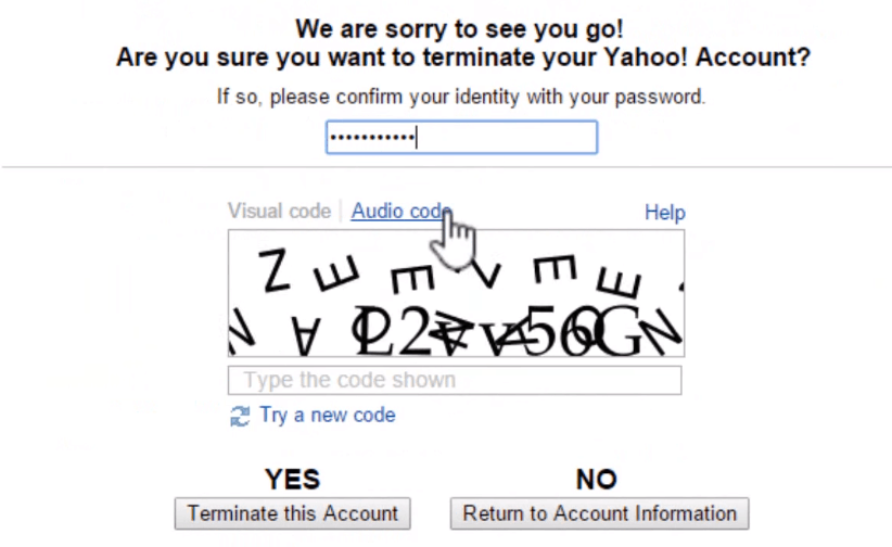 terminating your yahoo account page-terminate yahoo account